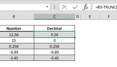 How to get the decimal part of numbers in a data set