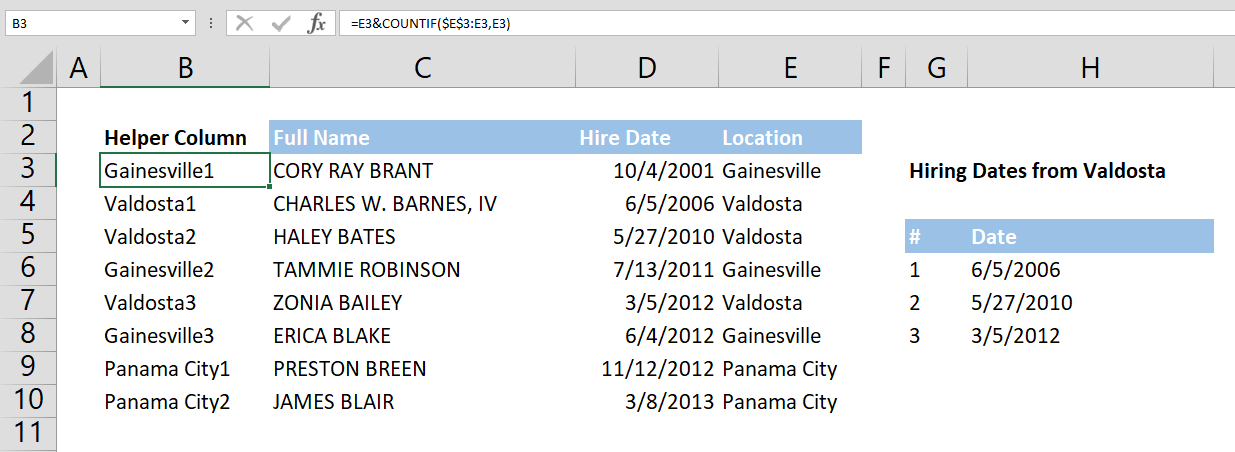 How to get nth match with VLOOKUP
