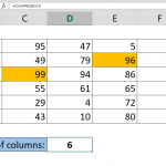 How to get number of columns