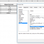 How to line up decimals in Excel using Number Formatting