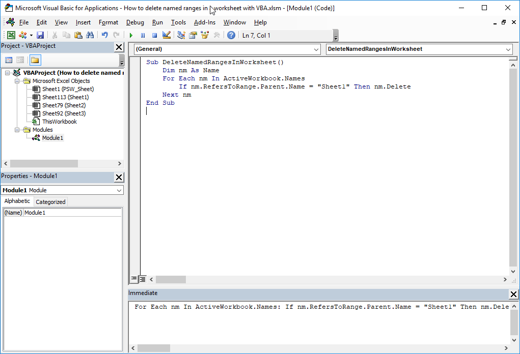 How To Delete Named Range Excel Using Vba And Doing This Automatically