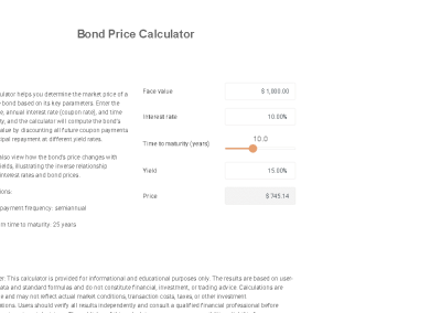 Bond Price Calculator