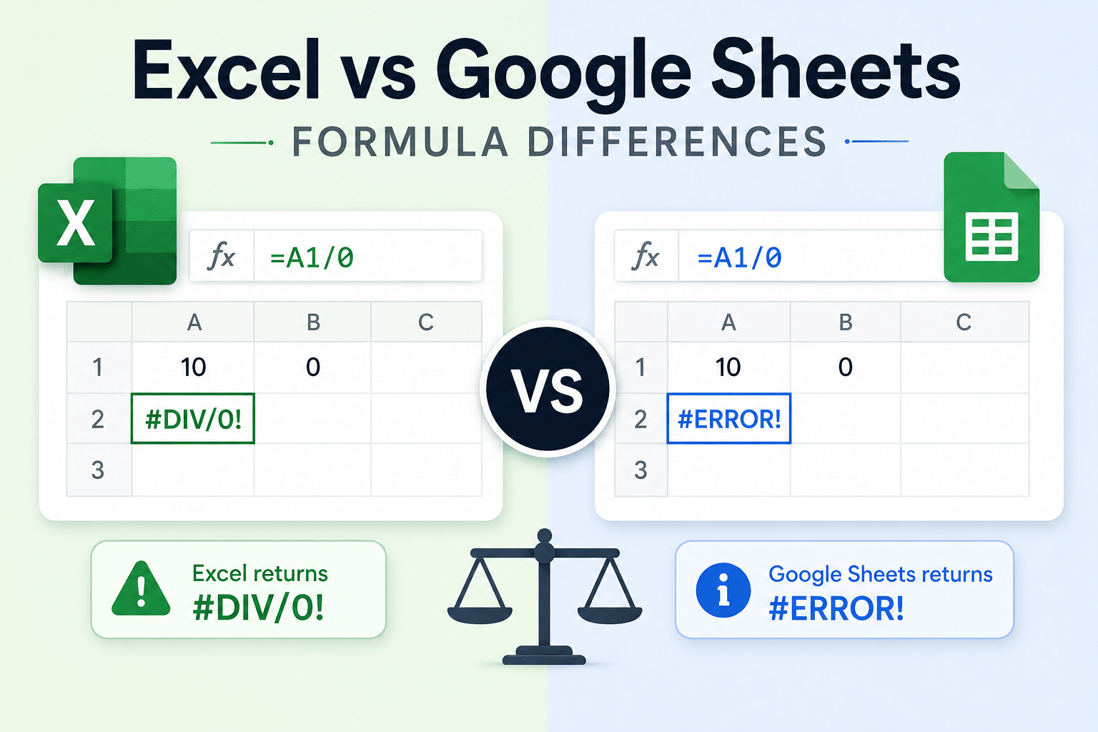 Excel vs. Google Sheets: The Complete Guide to Formula Differences